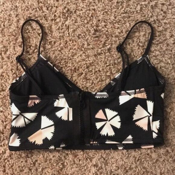NEW! Marc by Marc Jacobs Bra Top with Zipper in BLACK MULTI (L) - Picture 5 of 7